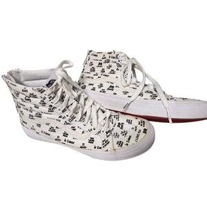 VANS Baron Von Fancy Size W9 M7.5 High Top Zip Back